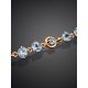 Wonderful Golden Link Bracelet With Topaz, image , picture 2