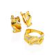 Chic Gold Plated Earrings With Crystals, image , picture 3