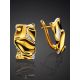 Chic Gold Plated Earrings With Crystals, image , picture 2