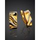 Luminous Gold Plated Earrings With Crystals, image , picture 2
