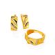 Bright Gold Plated Band Ring With Crystals, Ring Size: 8.5 / 18.5, image , picture 4