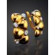 Chic Gold Plated Earrings With Crystals, image , picture 2