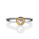 Silver Golden Ring With Solitaire Diamond The Diva, Ring Size: 6.5 / 17, image , picture 3