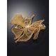 Designer Golden Brooch With Crystals, image , picture 2