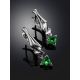 Futuristic Silver Earrings With Nano Emeralds, image , picture 2