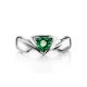 Silver Ring With Bright Nano Emerald, Ring Size: 6.5 / 17, image , picture 4