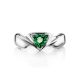 Silver Ring With Bright Nano Emerald, Ring Size: 6 / 16.5, image , picture 4