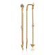 Gold Plated Chain Dangles With Crystals, image 