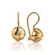 Stylish Gold Plated Silver Earrings, image 