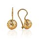 Laced Gold Plated Earrings, image 