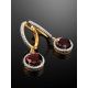 Bright Garnet Dangle Earrings, image , picture 2