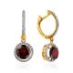 Bright Garnet Dangle Earrings, image 