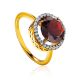 Amazing Garnet Ring With Crystals, Ring Size: 8 / 18, image 