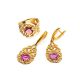 Gold Plated Cocktail Ring With Crystal, Ring Size: 6 / 16.5, image , picture 4