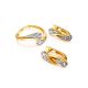 Feminine Open Ring With Crystals, Ring Size: 6.5 / 17, image , picture 4
