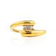 Elegant Gold Plated Ring With Crystals, Ring Size: 7 / 17.5, image , picture 4