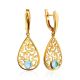 Filigree Dangles With Blue Crystals, image 