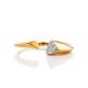 Gold Plated Open Ring With Crystals, Ring Size: 6 / 16.5, image , picture 3