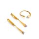 Gold Plated Open Ring With Crystals, Ring Size: 8 / 18, image , picture 4
