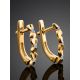 Gold Plated Earrings With White Crystals, image , picture 2