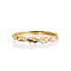 Laconic Gold Plated Ring With Crystals, Ring Size: 8 / 18, image , picture 3