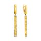 Gold Plated Dangles With Crystals, image 