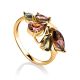 Classy Gold Plated Ring With Crystals, Ring Size: 8 / 18, image 