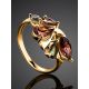 Classy Gold Plated Ring With Crystals, Ring Size: 6.5 / 17, image , picture 2