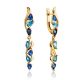 Exquisite Gold Plated Dangles With Crystals, image 