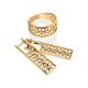 Laced Gold Plated Band Ring, Ring Size: 7 / 17.5, image , picture 4