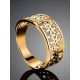 Laced Gold Plated Band Ring, Ring Size: 6.5 / 17, image , picture 2