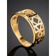 Geometric Gold Plated Ring, Ring Size: 6.5 / 17, image , picture 2