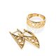 Geometric Gold Plated Ring, Ring Size: 6.5 / 17, image , picture 4