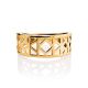 Geometric Gold Plated Ring, Ring Size: 8.5 / 18.5, image , picture 3