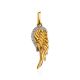 Gold Plated Wing Shaped Pendant, image 