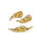 Gold Plated Wing Shaped Earrings With Crystals, image , picture 3