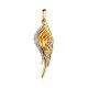 Gold Plated Wing Shaped Pendant, image 