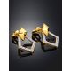 Fabulous Gold Plated Earrings With Crystals, image , picture 2