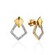 Fabulous Gold Plated Earrings With Crystals, image 