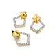 Stylish Gold Plated Pendant With Crystals, image , picture 3