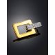 Geometric Gold Plated Pendant With Crystals, image , picture 2