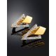 Amazing Gold Plated Earrings With White Crystals, image , picture 2