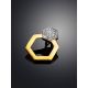 Geometric Gold Plated Pendant With Crystals, image , picture 2