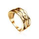 Textured Gold Plated Ring, Ring Size: 7 / 17.5, image 