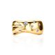 Elegant Gold Plated Band Ring With Crystals, Ring Size: 6 / 16.5, image , picture 3