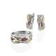 Silver Ring With Two Toned Crystals, Ring Size: 6 / 16.5, image , picture 5