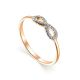 Cute Gold Diamond Ring, Ring Size: 7 / 17.5, image 