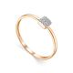 Classy Gold Diamond Ring, Ring Size: 7 / 17.5, image 