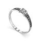 White Gold Ring With Two Toned Diamonds, Ring Size: 7 / 17.5, image 