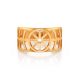 Geometric Gold Plated Silver Ring, Ring Size: 8.5 / 18.5, image , picture 3